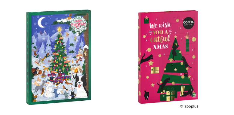 Cosma und Rocco Adventskalender von zooplus zooplus Adventskalender für Hunde und Katzen