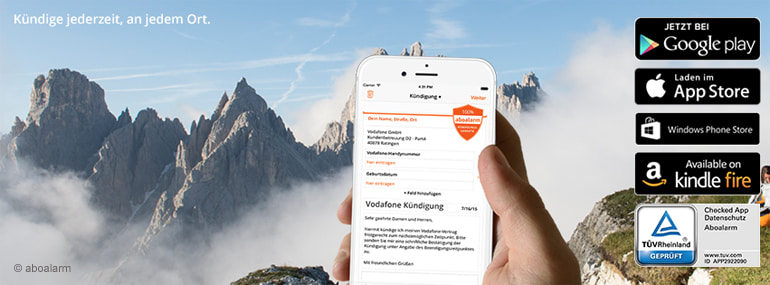 per Handy kündigen Gutschein aboalarm