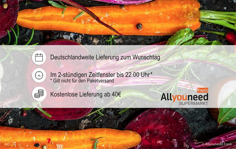 Allyouneed Fresh Lieferung Allyouneed Fresh Gutschein