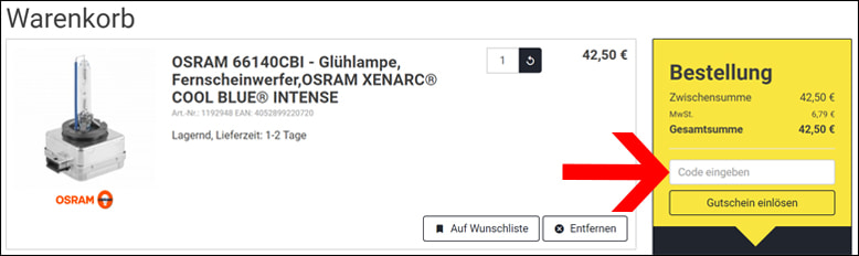 Den Apadio Gutschein löst du hier ein Den Apadio Gutschein im Warenkorb einlösen