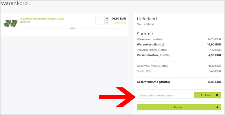Gib deinen Gutscheincode hier ein Deinen BIOZOYG Gutschein löst du im Warenkorb ein