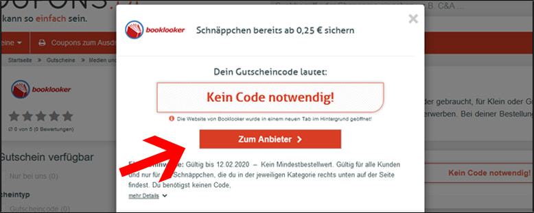 Booklooker Rabatt aktivieren Booklooker Gutschein einlösen