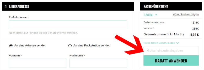 Deinen BRAINEFFECT Gutschein löst du an der Kasse ein Den BRAINEFFECT Rabatt Code an der Kasse eingeben