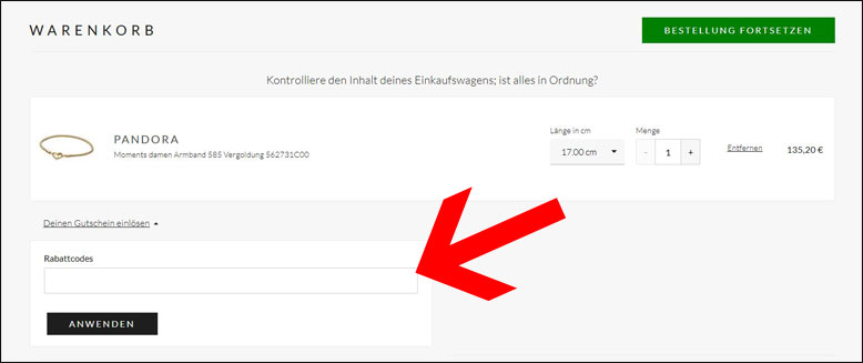 Deinen Brandfield Gutschein kannst du im Warenkorb anwenden Den Brandfield Gutschein im Warenkorb nutzen