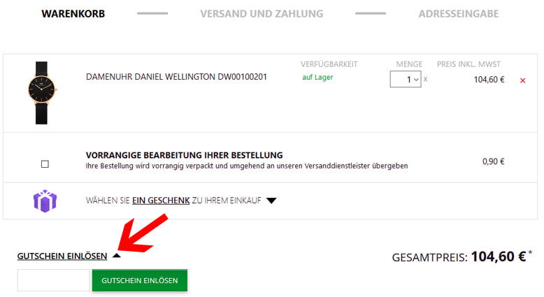Hier gibst du den Brasty Rabattcode ein So löst du deinen Brasty Gutschein ein