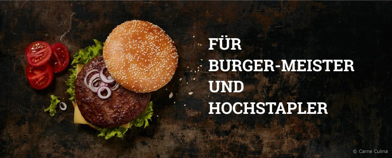 Zaubere leckere Burger mit dem Carne Culina Premiumfleisch Zaubere leckere Burger mit dem Carne Culina Premiumfleisch