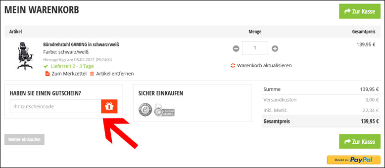 Den CARO Möbel Rabattcode kannst du im Warenkorb einlösen Verwende deinen CARO Möbel Gutschein im Warenkorb