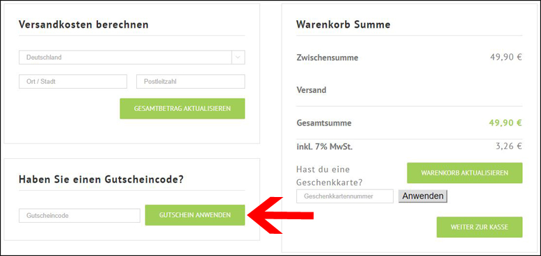 Löse deinen CBDwelt Gutschein in deinem Warenkorb ein Hier kannst du deinen CBDwelt Gutschein einlösen