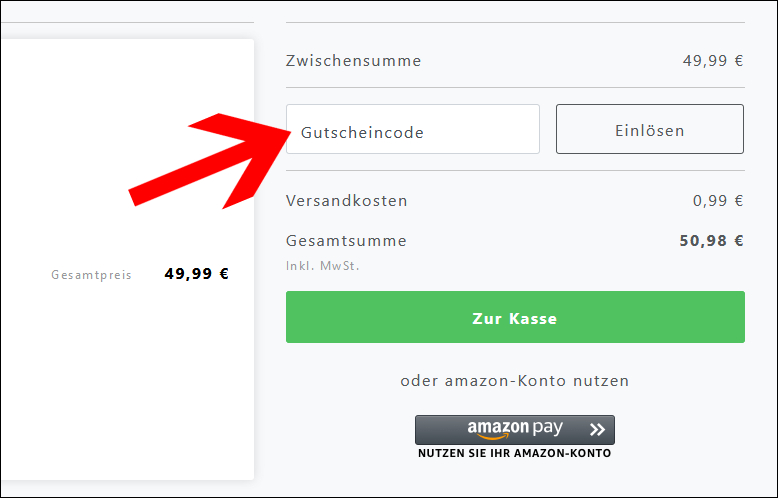 Tippe den Coupon Code im Warenkorb ein Lös deinen CECIL Gutschein im Warenkorb ein