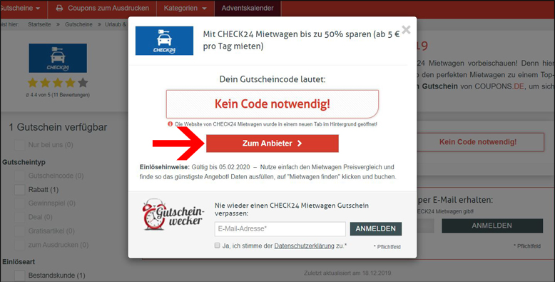 Featured image of post Gutscheincode Check24