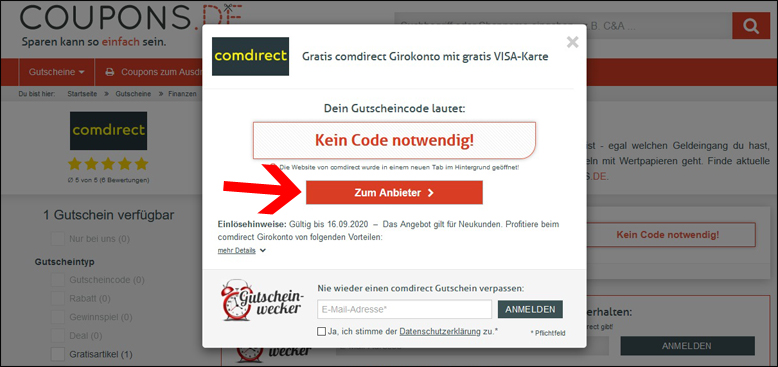 Comdirect Gutschein Alle Rabatte Im Jan 21 Coupons De