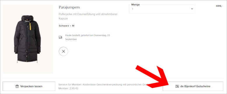 Deinen de Bijenkorf Rabattcode kannst du im Warenkorb eingeben Den de Bijenkorf Gutschein im Warenkorb einlösen