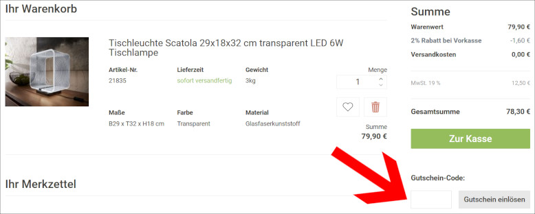 Deinen DELIFE Gutscheincode kannst du im Warenkorb aktivieren Den DELIFE Gutschein im Warenkorb einlösen
