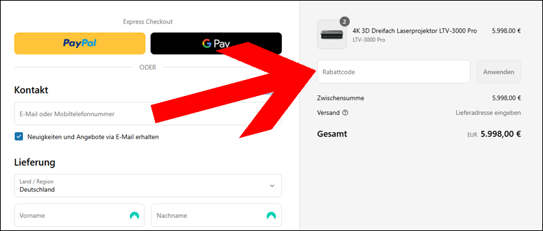 Den AWOL Coupon Code an der Kasse einlösen Den AWOL Vision Coupon an der Kasse einlösen