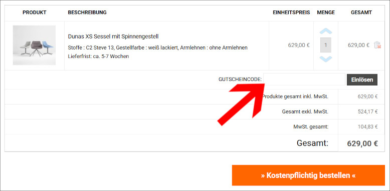 Deinen Desigano.com Gutschein kannst du direkt an der Kasse einlösen Den Desigano Gutschein an der Kasse einlösen