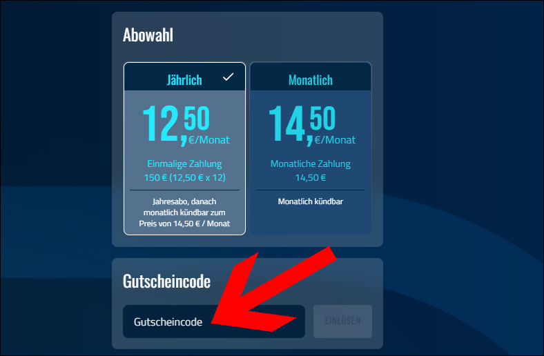 Gutschein Code im Laufe des Bestellprozesses einlösen Dyn Gutscheincode im Laufe des Bestellprozesses einlösen