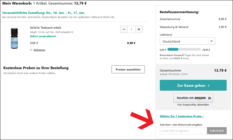 Ecco Verde Rabattcode hier eingeben Ecco Verde Gutschein im Warenkorb einlösen