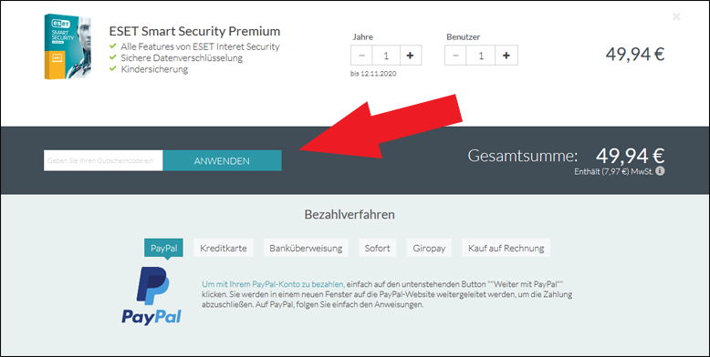 So löst du deinen ESET Rabattcode ein So löst du deinen ESET Gutschein ein