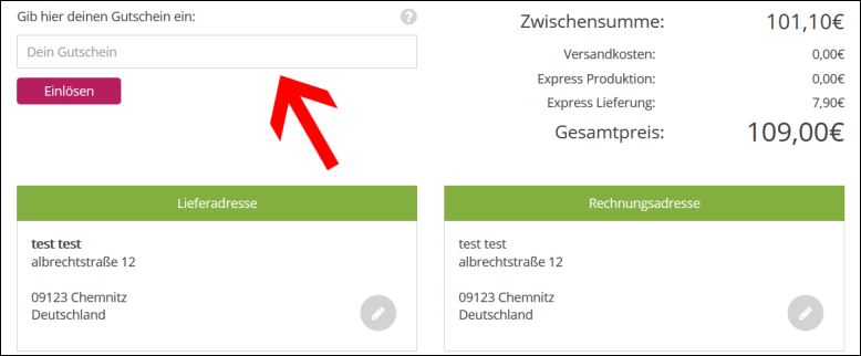 Löse hier deinen Rabttcode ein Profitiere im fünften Bestellschrit