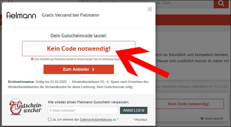 Direkt zur Aktionsseite gelangen Sparen ohne Fielmann Gutschein
