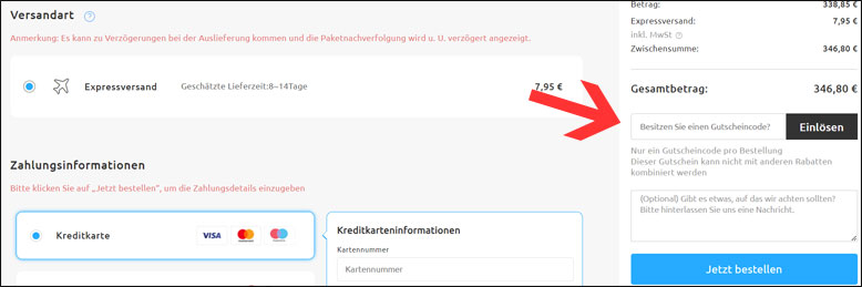 Code an der Kasse eingeben Firmoo Gutschein an der Kasse einlösen