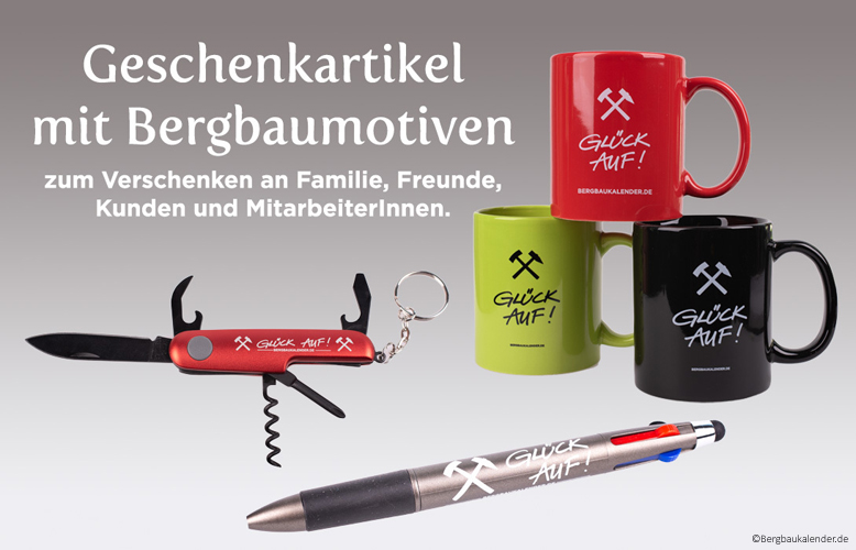 Produkte mit einem Bergbaukalender Gutschein günstig sichern Geschenkartikel-mit-Bergbaumotiven mit einem Gutschein günstig sichern