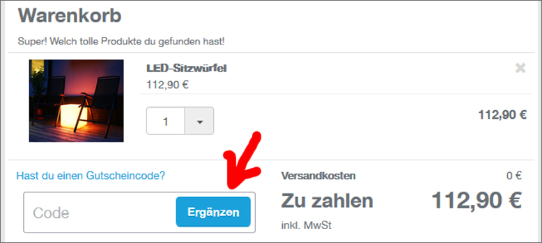 Den CoolStuff Gutschein direkt im Warenkorb einlösen Den CoolStuff Gutschein direkt im Warenkorb einlösen