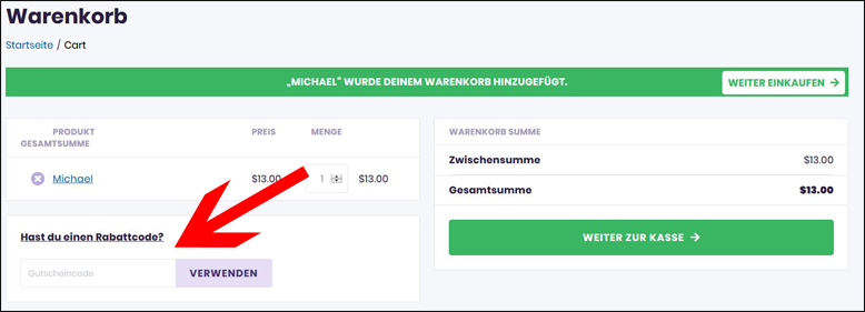 Gutschein im Warenkorb eingeben Creativa Fabrica Coupon im Warenkorb eingeben