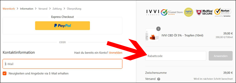 Den Rabattcode anwenden Den IVVI Company Gutschein einlösen