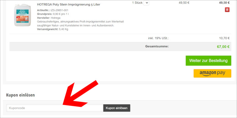 Deinen izs Gutschein kannst du im Warenkorb einlösen Den izs-shop Gutschein im Warenkorb einlösen