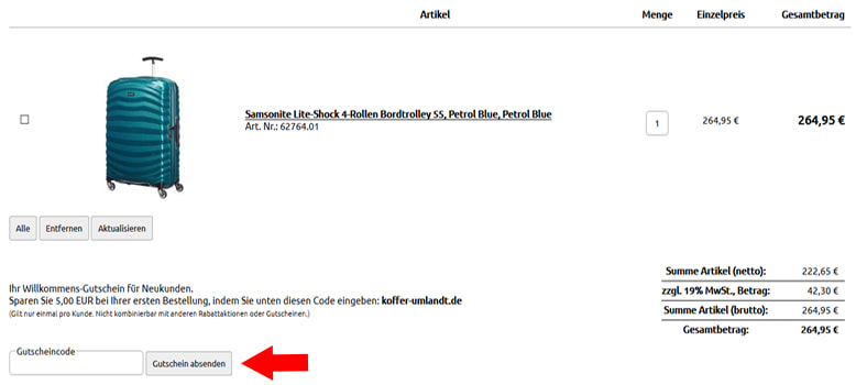 koffer-umnlandt Onlineshop Warenkorb koffer-umnlandt Onlineshop Warenkorb