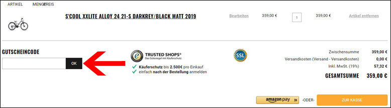 Einen liquid-life Rabattcode im Warenkorb einlösen Einen liquid-life Gutschein einlösen