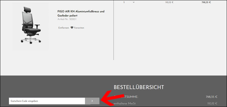 Gutscheincode hier eingeben Köffker Gutschein im letzten Bestellschritt einlösen