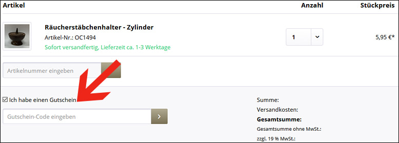 Mac's Mystic Store Gutscheincode im Warenkorb eingeben Mac's Mystic Store Gutschein einlösen