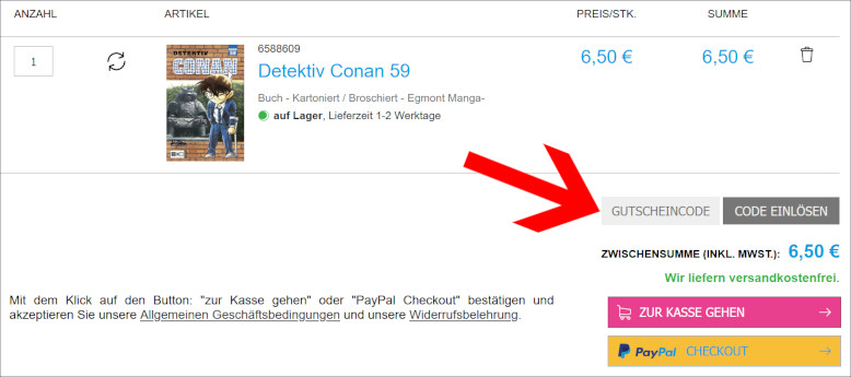 Deinen Moluna.de Gutschein kannst du direkt im Warenkorb einlösen Den Moluna Gutschein im Warenkorb einlösen