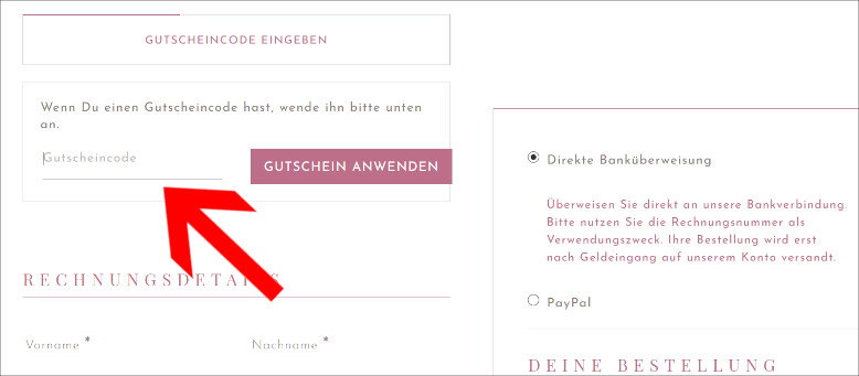Deinen nacani Gutschein löst du direkt an der Kasse ein Den nacani Gutschein an der Kasse einlösen