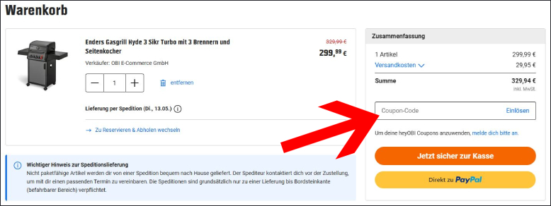 OBI Gutscheine 20 + 165€ einlösbar im Juni 2019 COUPONS.DE