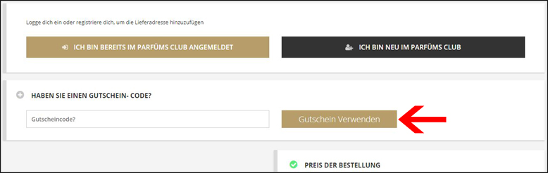 Parfumsclub Gutscheincode hier einlösen Parfumsclub Gutschein einlösen