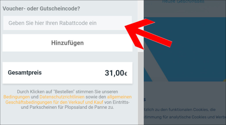 Deinen Plopsa Code Promo kannst du an der Kasse eingeben Den Plopsa Gutschein der Kasse einlösen