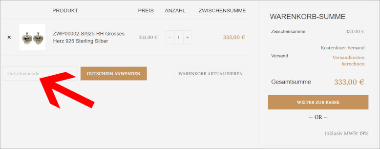 Deinen PURA VALORO Gutscheincode aktivierst du ganz einfach im Warenkorb Den PURA VALORO Gutschein im Warenkorb einlösen