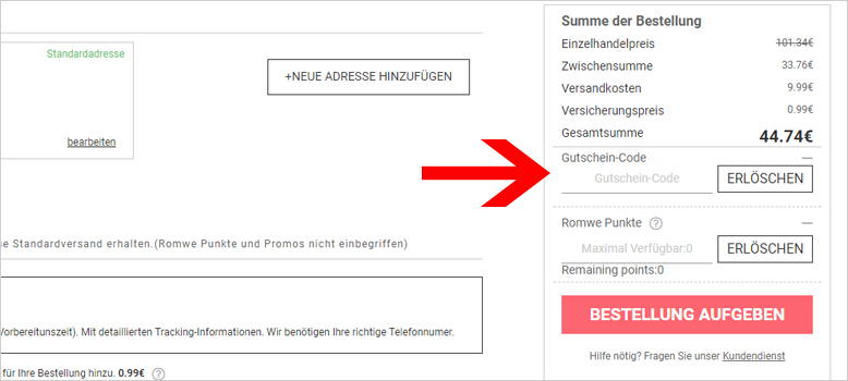 Hier Romwe Gutscheincode einlösen Hier Romwe Gutscheincode einlösen
