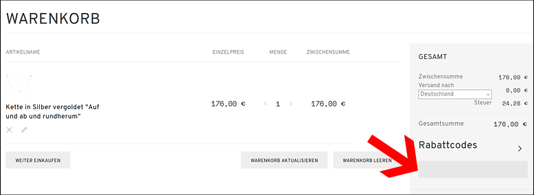 Aktiviere deinen Juwelier Sandkühler Gutscheincode direkt im Warenkorb ein Im Warenkorb löst du deinen Juwelier Sandkühler Rabattcode ein