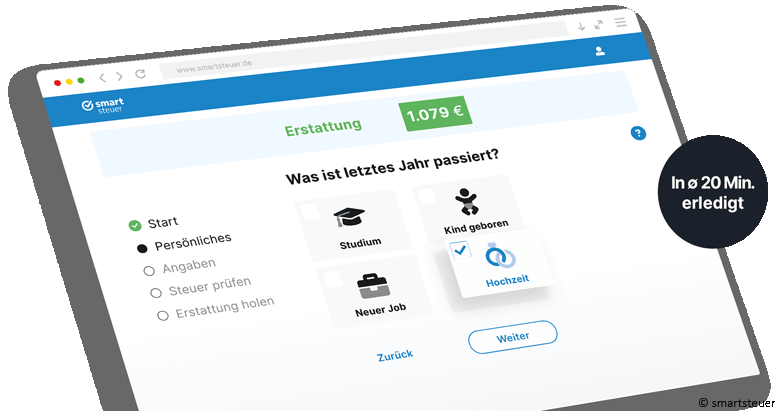Steuererklärung in wenigen Minuten mit smartsteuer smartsteuer Steuererklärung ganz einfach online erledigen