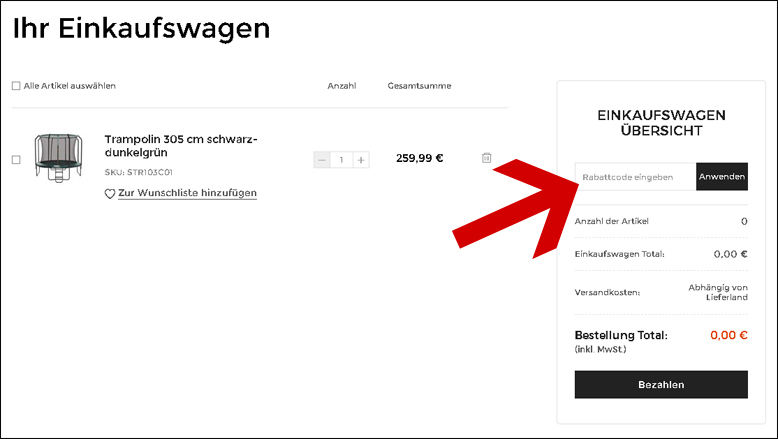 Gutscheincode hier eingeben Den Songmics Gutschein einlösen