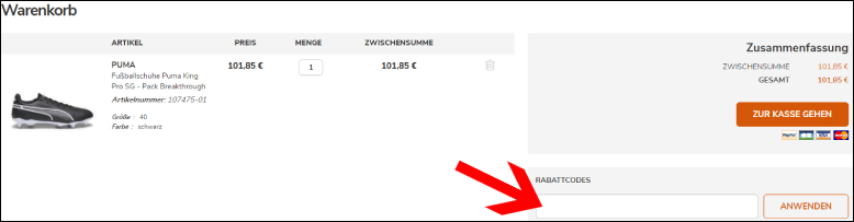 Sport is Good Rabattcode einlösen Sport is Good Rabattcode im Warenkorb anwenden
