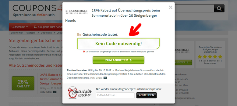 Ohne Steigenberger Code günstig übernachten Ohne Steigenberger Code günstig übernachten