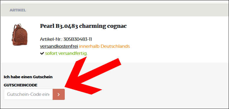 Tippe deinen Couponcode im Warenkorb ein Löse den stilwahl Gutschein im Warenkorb ein