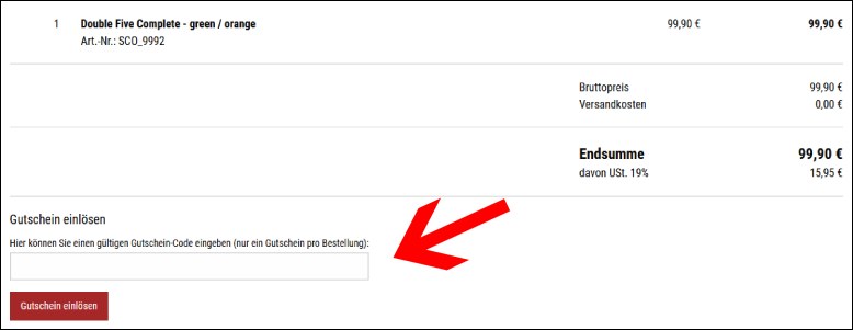 Gutscheincode hier einlösen Stunt-Scooter.de Gutschein an der Kasse einlösen