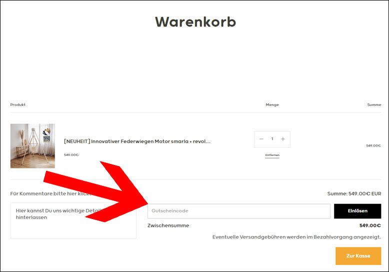 swing2sleep Rabatt Code im Warenkorb einlösen swing2sleep Rabatt Code im Warenkorb einlösen