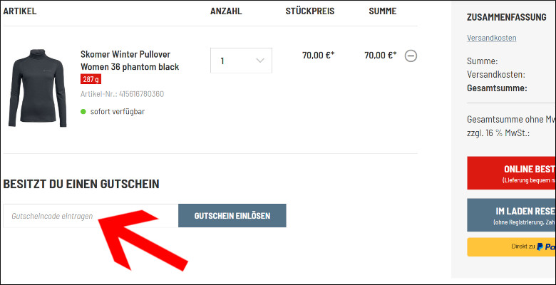 Einen tapir-store Gutschein löst du im Warenkorb ein Einen tapir Gutschein gibst du im Warenkorb ein